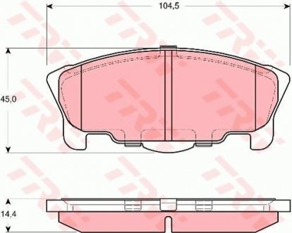 Тормозные колодки, дисковый тормоз (набор) TRW GDB3320