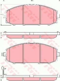 Тормозные колодки, дисковый тормоз (набор) TRW GDB3361