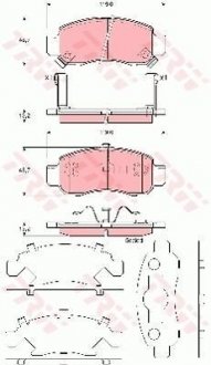 Тормозные колодки, дисковый тормоз (набор) TRW GDB3376