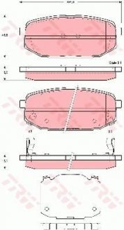 Тормозные колодки, дисковый тормоз (набор) TRW GDB3384 (фото 1)