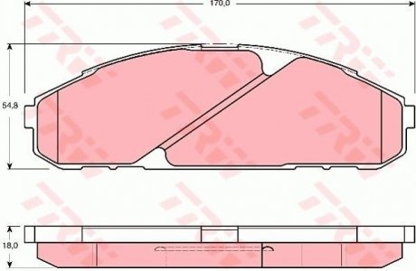 Тормозные колодки, дисковый тормоз (набор) TRW GDB3394 (фото 1)