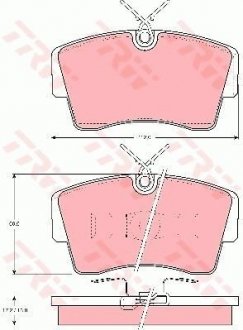 Тормозные колодки, дисковый тормоз (набор) TRW GDB339 (фото 1)