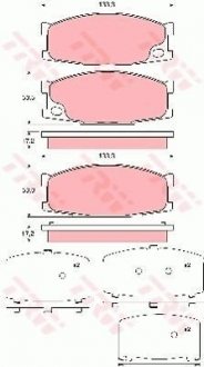 Тормозные колодки, дисковый тормоз (набор) TRW GDB3423 (фото 1)