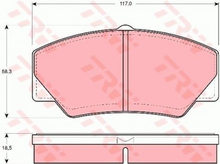 Тормозные колодки, дисковый тормоз (набор) TRW GDB349