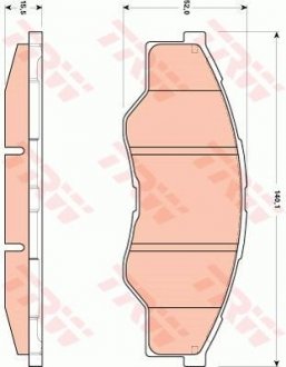 Гальмівні колодки, дискові TRW GDB3500