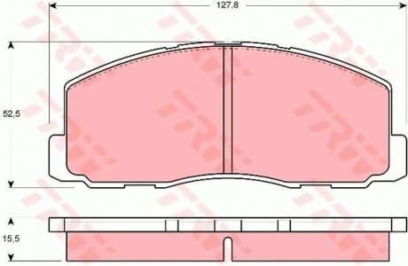 Тормозные колодки, дисковый тормоз (набор) TRW GDB355 (фото 1)