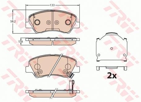 Тормозные колодки, дисковые TRW GDB3630