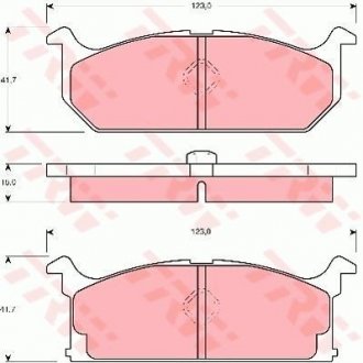 Гальмівні колодки, дискове гальмо (набір) (LUCAS) TRW GDB382