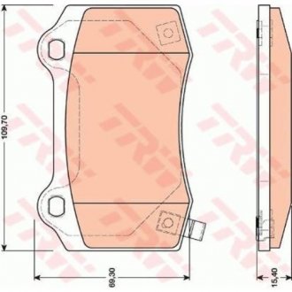 Колодки гальмівні задні (SRT) СТАРЕ ПАКУВАННЯ TRW GDB4171