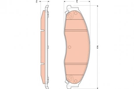 Тормозные колодки, дисковые TRW GDB4601