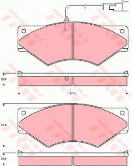 Тормозные колодки, дисковый тормоз (набор) TRW GDB5063