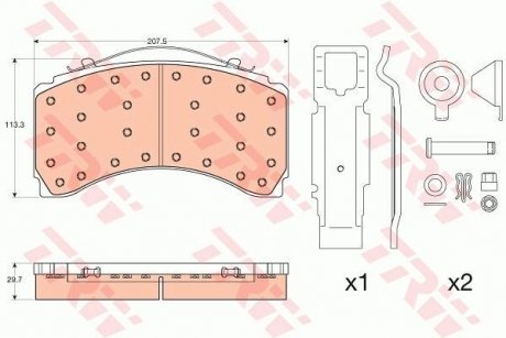 Тормозные колодки, дисковые TRW GDB5110