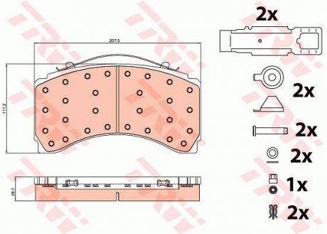 Гальмівні колодки, дискові TRW GDB5117