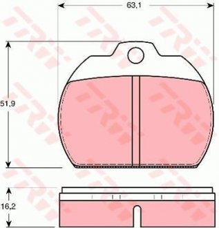 Тормозные колодки, дисковый тормоз (набор) TRW GDB591