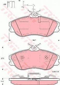 Тормозные колодки, дисковые TRW GDB816 (фото 1)