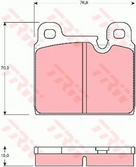 Тормозные колодки, дисковый тормоз (набор) TRW GDB918 (фото 1)