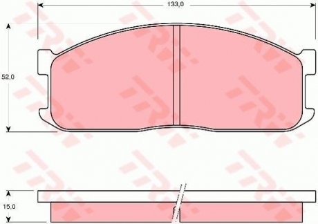 Тормозные колодки, дисковый тормоз (набор) TRW GDB983 (фото 1)