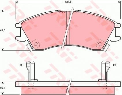 Тормозные колодки, дисковый тормоз (набор) TRW GDB992 (фото 1)