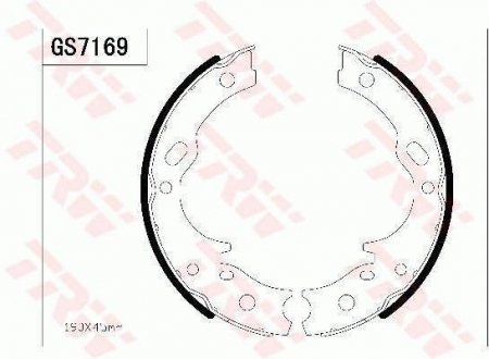 Тормозные колодки ручного тормоза TRW GS7169