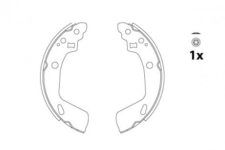 Тормозные колодки, барабанные TRW GS8818