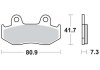 Тормозная колодка (диск) TRW MCB534 (фото 1)