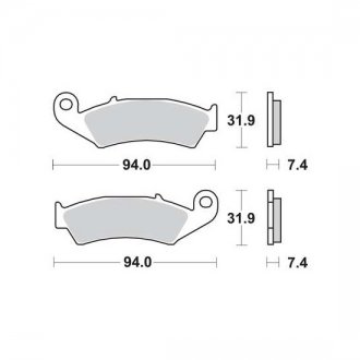 Гальмівні колодки (LUCAS) TRW MCB574RSI (фото 1)