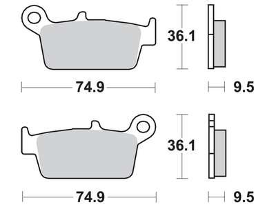 Тормозная колодка (диск) TRW MCB575RSI