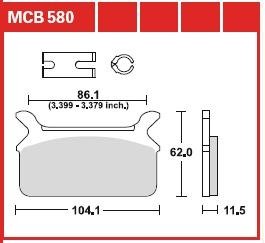 Тормозные колодки TRW MCB580