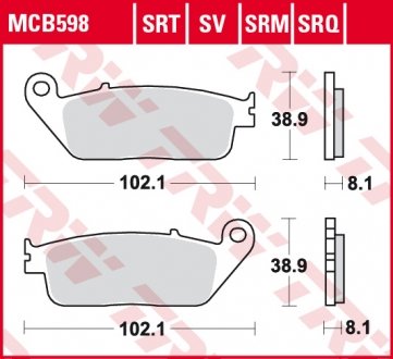 Гальмівна колодка (диск) TRW MCB598SV