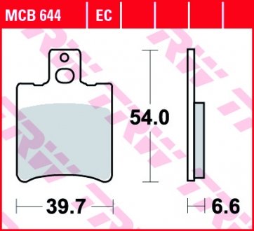 Тормозная колодка (диск) TRW MCB644EC