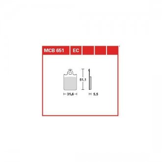 Тормозная колодка (диск) TRW MCB651EC