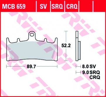 Тормозная колодка (диск) TRW MCB659SV