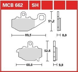 Тормозная колодка (диск) TRW MCB662