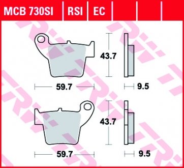 Тормозные колодки TRW MCB730EC