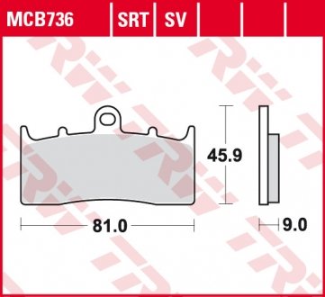 Тормозная колодка (диск) TRW MCB736SV