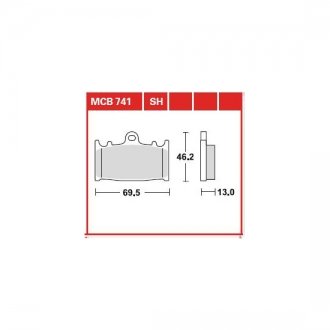 Тормозная колодка (диск) TRW MCB741