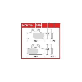 Тормозные колодки TRW MCB749