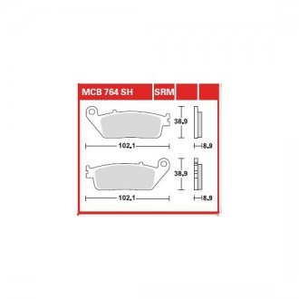 Тормозная колодка (диск) TRW MCB764SRM