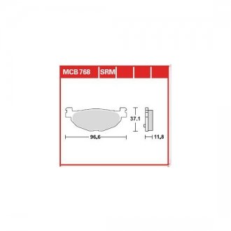 Тормозная колодка (диск) TRW MCB768