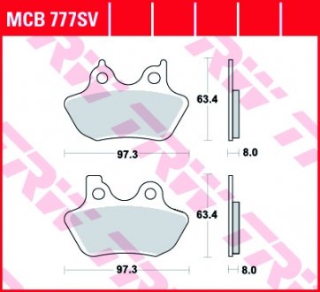 Гальмівна колодка (диск) TRW MCB777SV