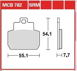 Тормозная колодка (диск) TRW MCB782 (фото 1)