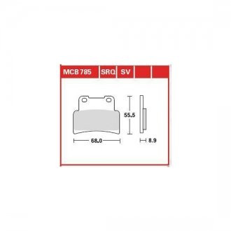 Гальмівна колодка (диск) TRW MCB785SV