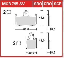 Тормозная колодка (диск) TRW MCB795CRQ