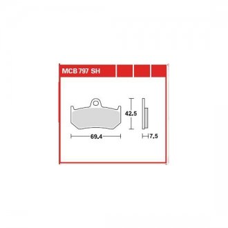 Тормозная колодка (диск) TRW MCB797SH