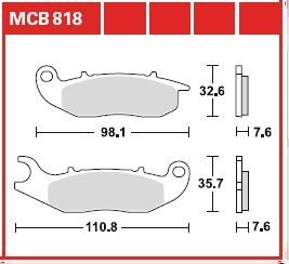 Тормозные колодки TRW MCB818 (фото 1)