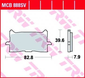 Тормозная колодка (диск) TRW MCB888SV