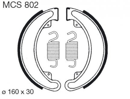 Тормозная колодка (барабан)) TRW MCS802