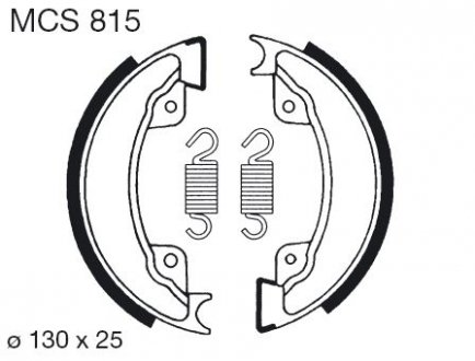 Барабанні гальмівні колодки TRW MCS815