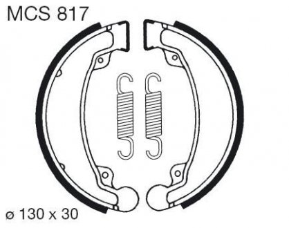 Барабанные тормозные колодки TRW MCS817