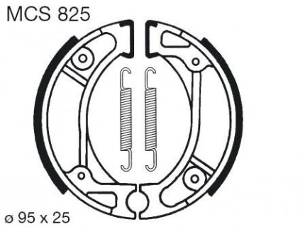 Барабанные тормозные колодки TRW MCS825